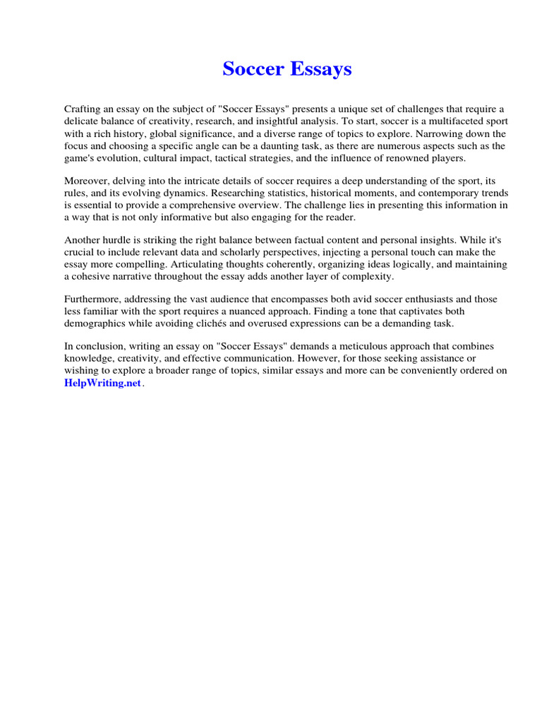 Soccer Essays PDF Essays Arlington National Cemetery