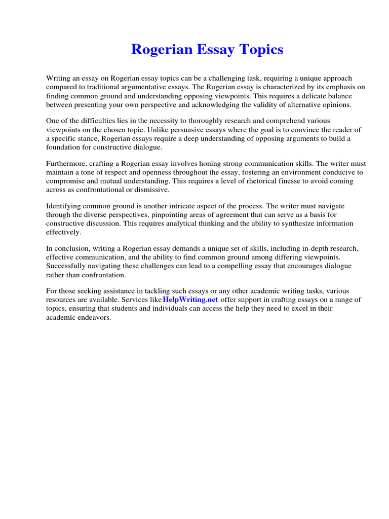 Rogerian Essay Topics Download Free PDF Essays Alice (Alice's Adventures In Wonderland)