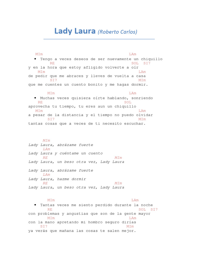 Letra y acordes de 