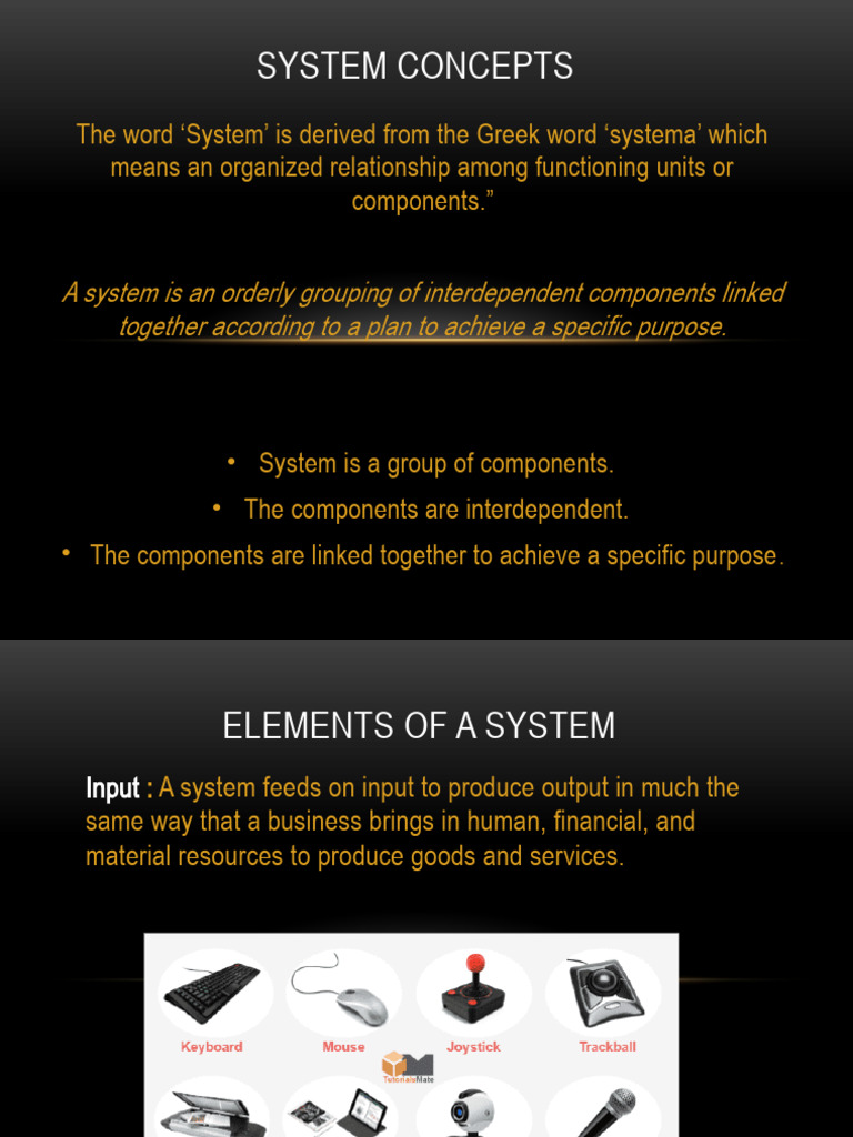 System Concepts and Elements Guide | PDF | System | Input/Output