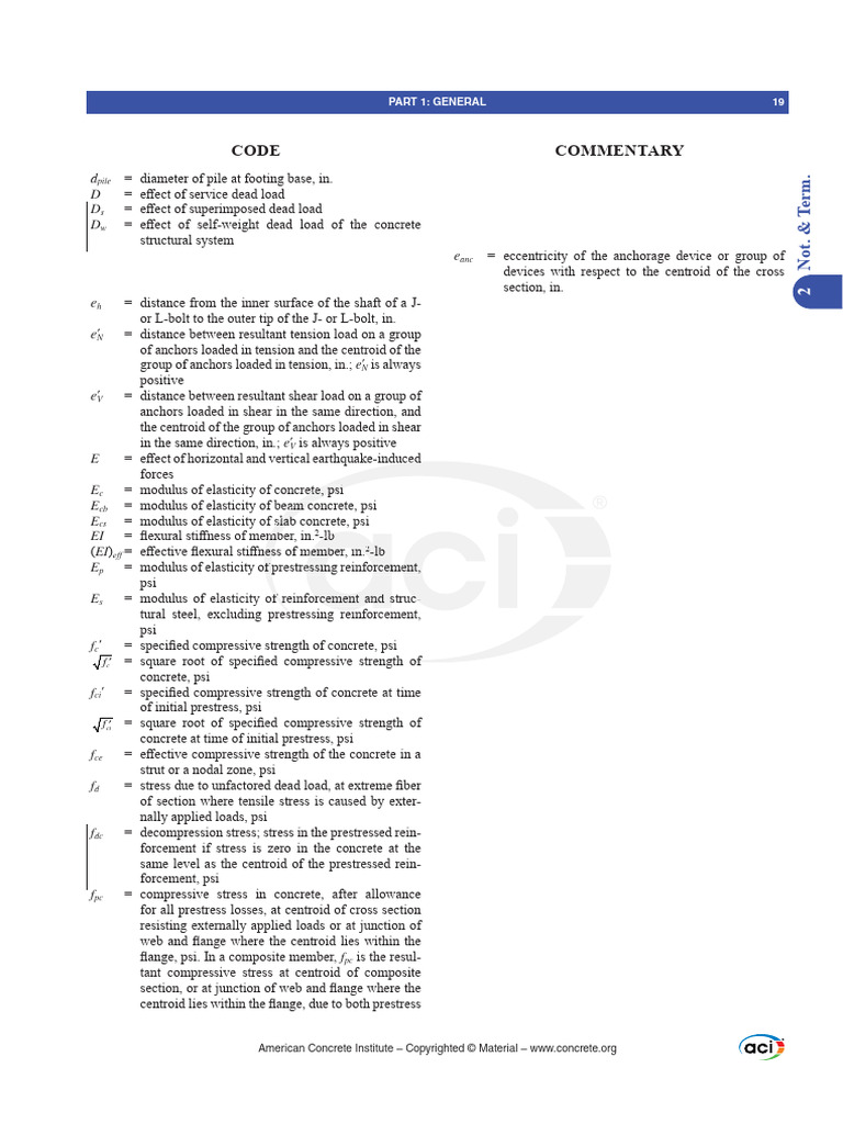 Code Commentary: D D D D | PDF | Strength Of Materials | Prestressed ...