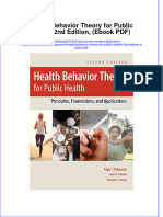 Full Download Health Behavior Theory For Public Health 2Nd Edition Ebook PDF Ebook PDF Docx Kindle Full Chapter