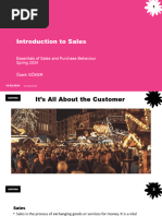 Introduction To Sales