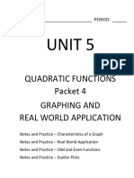 Quadratics - Packet 4 - Graphing and Real World Application
