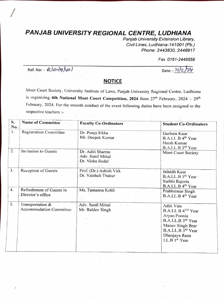 Notice NMCC 2024 PDF