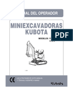 Miniexcavadoras Kubota: Manual Del Operador