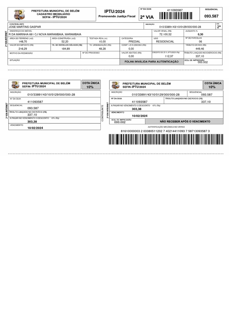 2ºvia Iptu 2024 Pdf