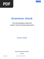 Back To School - Grammar Check A2 B1 - Kopia Dla Ucznia Engly