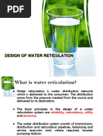 Water Reticulation System Overview | PDF | Water Purification | Water ...