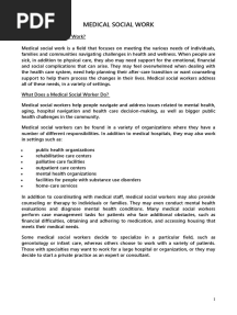 Medical & Psychiatric Social Work