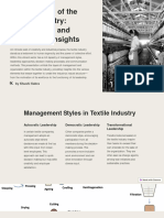 The Tapestry of The Textile Industry Management and Leadership Insights