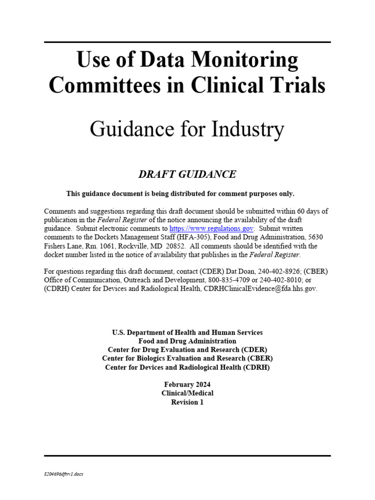 Clinical Trials Data Monitoring Guide | PDF | Clinical Trial | Food And ...