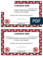 Certificado e Viseira Dengue