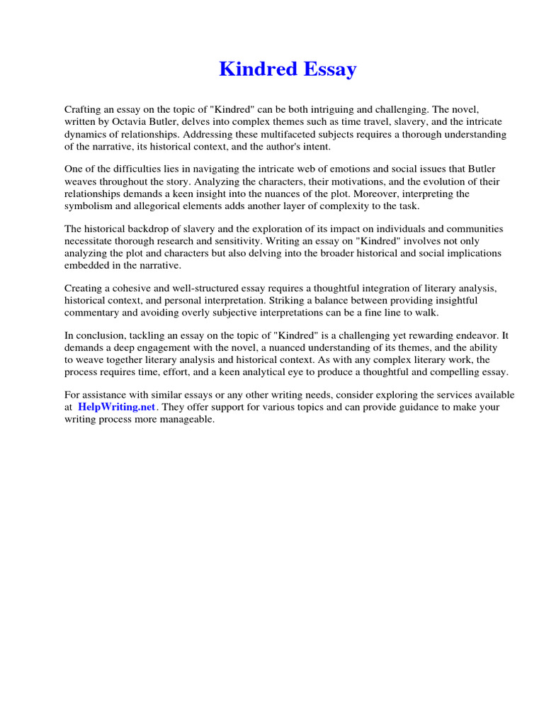 Kindred Essay Download Free PDF J. R. R. Tolkien Essays