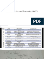 Data Collection and Processing: UNITII