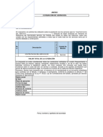 Servicios 2022 Solicitud de Cotizacion y Declaraciones Juradas