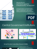 Introduction To Institutional Support For Entrepreneurship Development