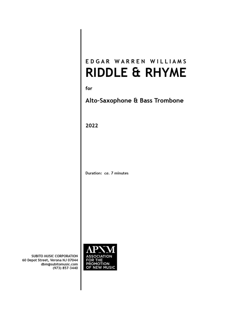 Williams-Riddle&Rhyme.musx | PDF | Latin Script