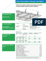 Plafon Fals Nedemontabil Suspendat Pe Structură Metalică Dublă Aşezată În Planuri Diferite