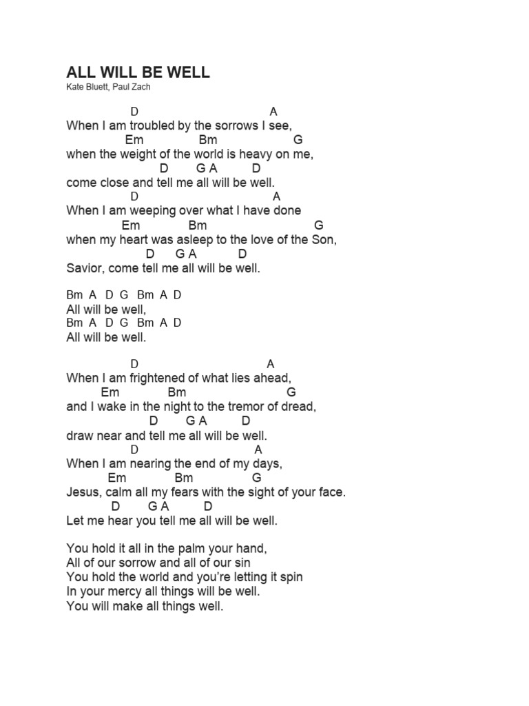 All Will Be Well | PDF