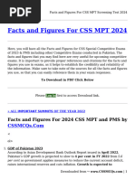 Facts and Figures For CSS MPT Screening Test 2024