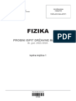 Fizika: Probni Ispit Državne Mature