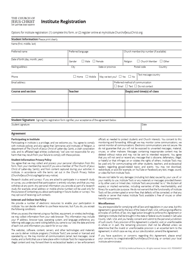 Institute Registration Form Guidelines | PDF | World Wide Web ...
