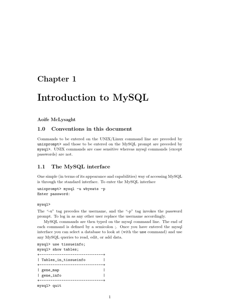 MySQL Basics: Commands and Structure | PDF | Superuser | Database Index