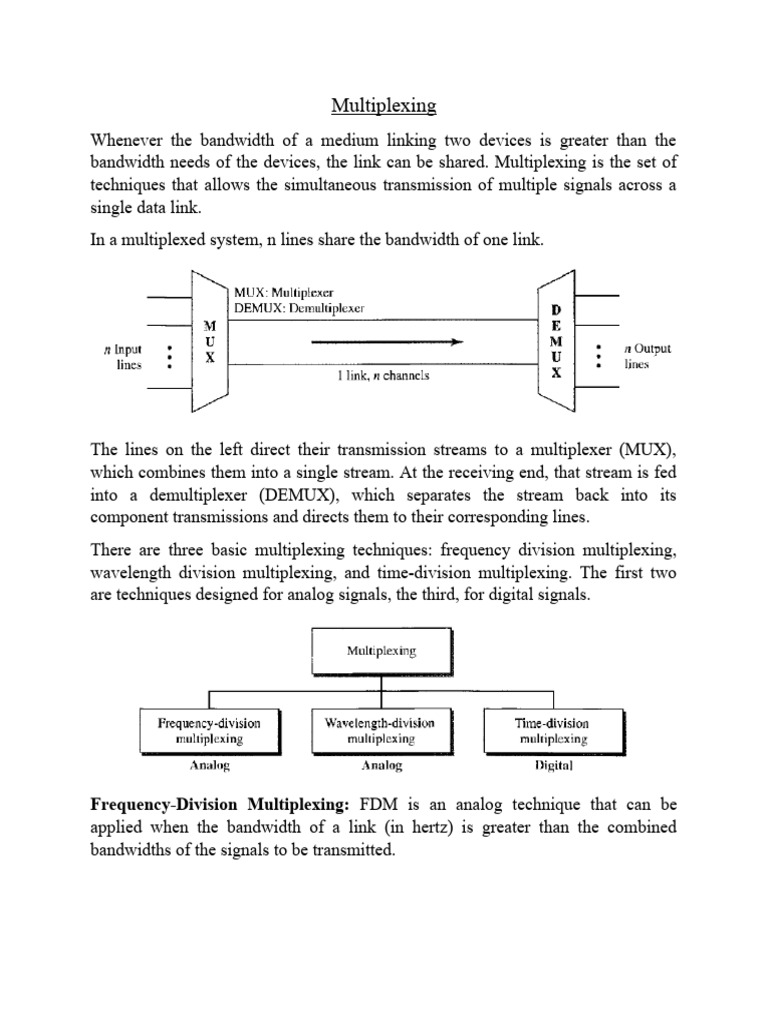 Multiple Xing PDF Multiplexing Computer Network