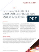 Great Fund Insights A Great Deal More or A Great Deal Less ILPA S New Deal by Deal Model LPA