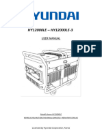 Hyundai Petrol Generator HY12000LE Manual