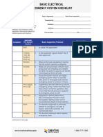 Checklist Basic Electrical Emergency System