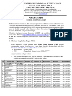 Pengumuman Lulus Verifikasi Dan UKT SNBT 2023