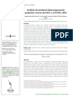 Análisis de Productividad Empresarial, Medición A Través Del IDC y El ICFES, 2018