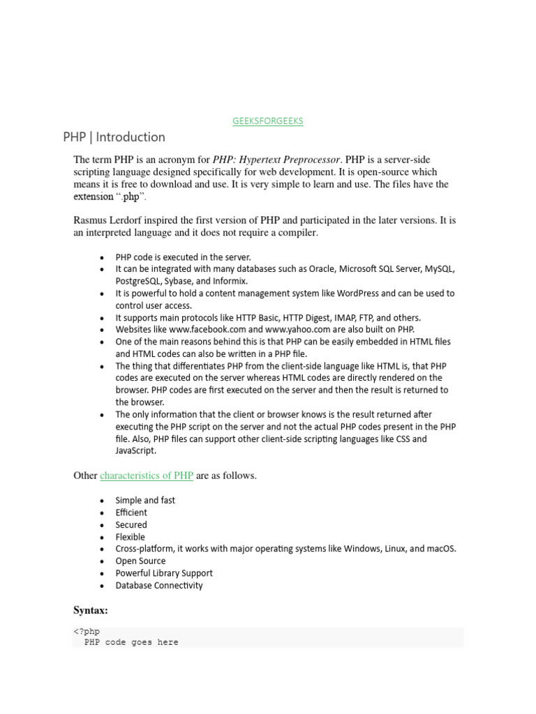 introduction-to-php-download-free-pdf-php-dynamic-web-page