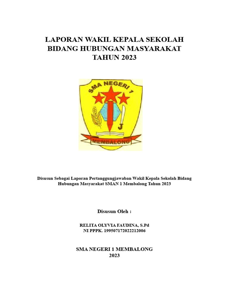 Laporan Humas SMAN 1 Membalong 2023 | PDF | Karier & Perkembangan ...