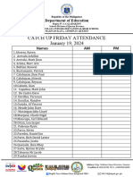 Catch Up Friday Attendance