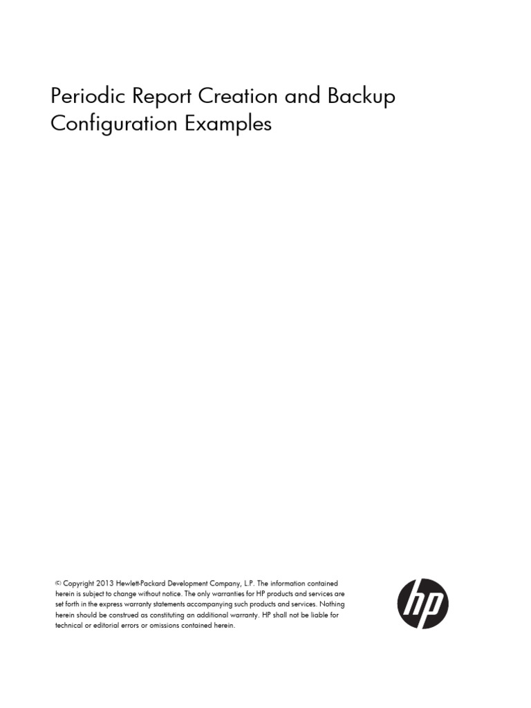01 imc report periodic report creation and backup configuration
