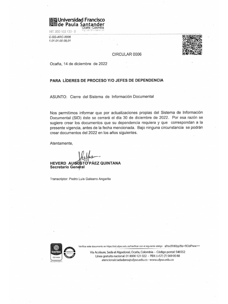 Circular 0006 | PDF