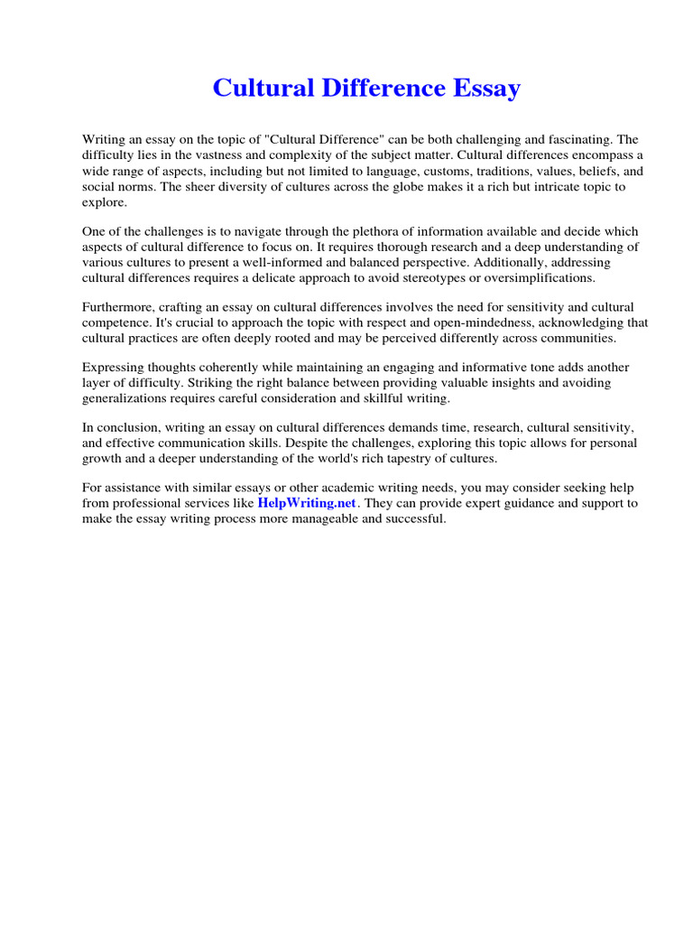 Cultural Difference Essay | PDF | Radioactive Tracer | Radioactive Decay