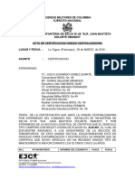 Acta de Certificacion de No Mantenimiento AUS-081 Unidad Centralizadora