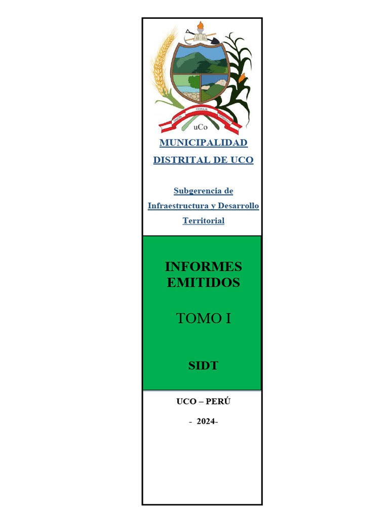 Lomo Informes Tomo IX SIDT y Tomo V JHGO | PDF