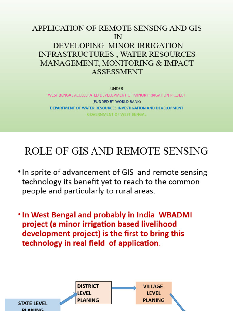 Remote Sensing in Minor Irrigation Management | PDF | Geographic ...