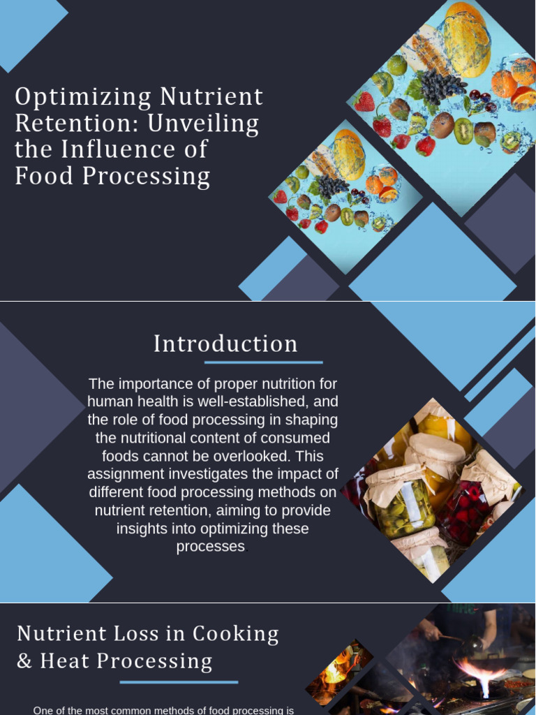 Nutrient Retention In Food Processing Pdf Food Preservation Cooking 