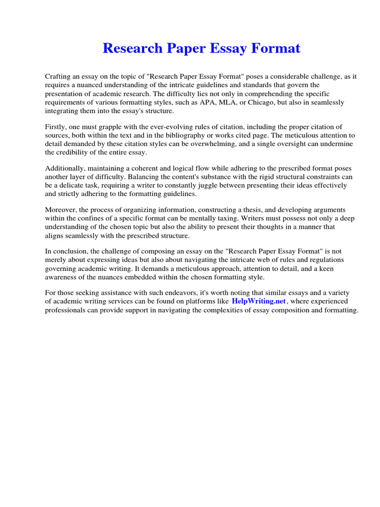 Research Paper Essay Formatting Guide | PDF | Zoo | Autism Spectrum