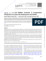 Aging in Different Welfare Contexts - A Comparative Perspective On Later-Life Employment and Health