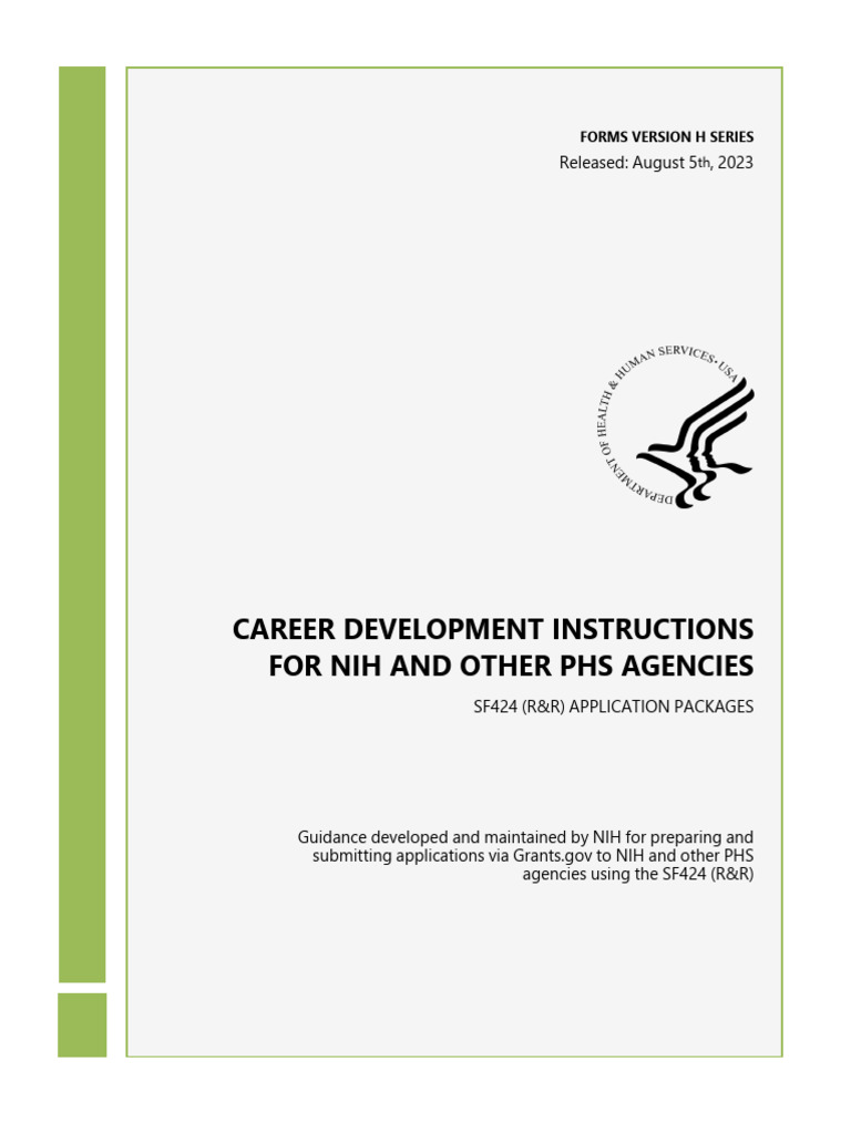 K99 Application Instructions Guide | PDF | National Institutes Of ...
