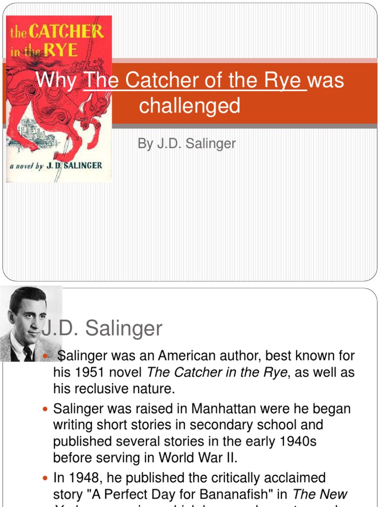 Reasons for Banning Catcher in the Rye PDF General Fiction