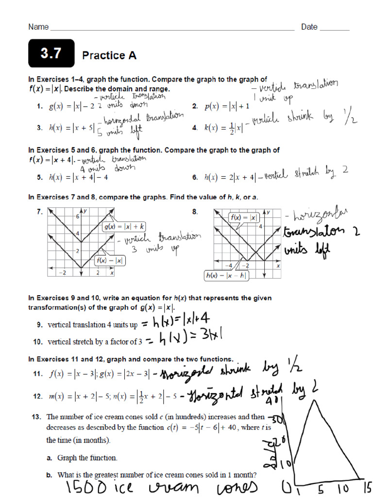 3.7 Practice A | PDF