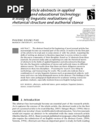 Phuong Dzung Pho 2008 Research Article Abstracts in Applied Linguistics and Educational Technology A Study of